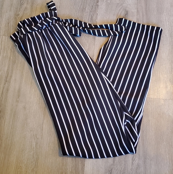 Como Black Striped B&W Pants | S | - Picture 3 of 4